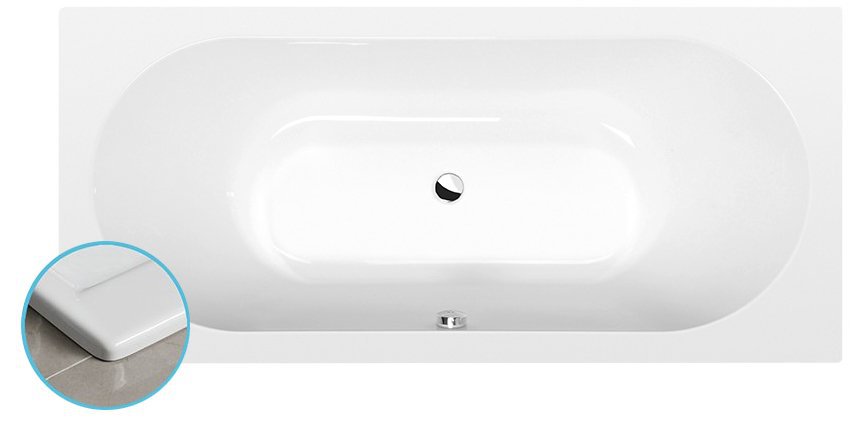 Polysan VIVA B SLIM obdélníková vana 185x80x47cm, bílá