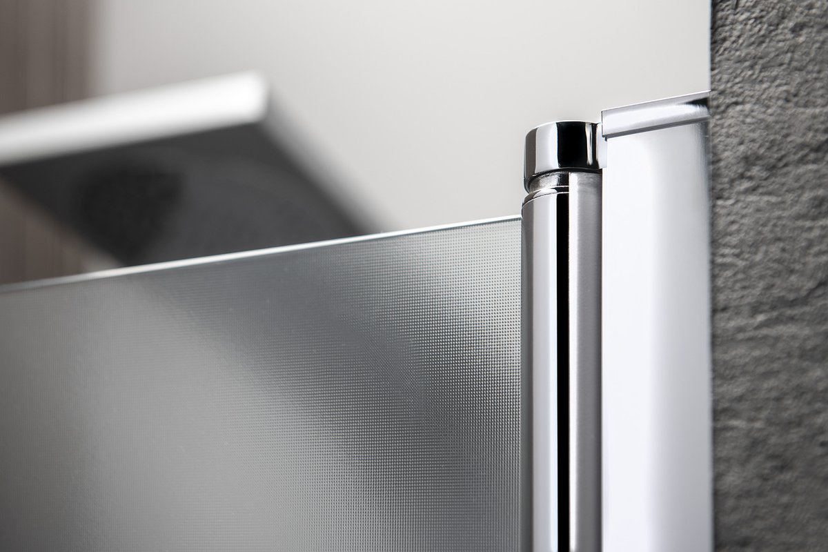 Aqualine PILOT otočné sprchové dveře dvojkřídlé 800mm, detail pantu dveří