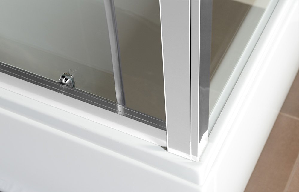 Polysan DEEP obdélníkový sprchový kout 1300x750mm L/P varianta, čiré sklo, detail spodní kolejnice