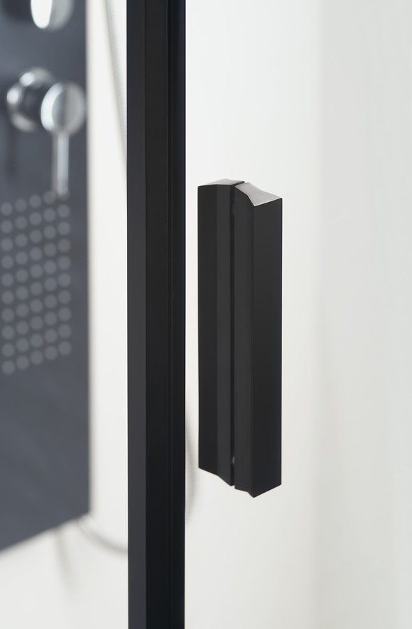 Polysan ZOOM BLACK obdélníkový sprchový kout 1200x1000mm L/P varianta, detail madla