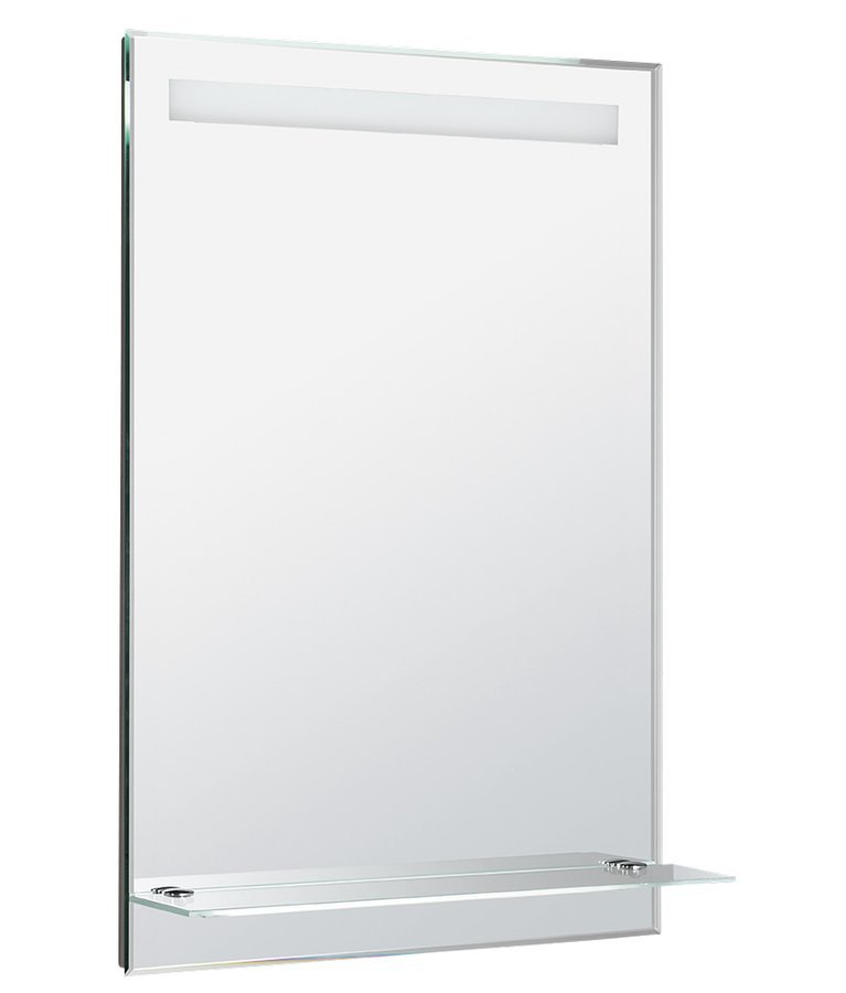 Aqualine Zrcadlo s LED osvětlením a policí 60x80cm, kolébkový vypínač