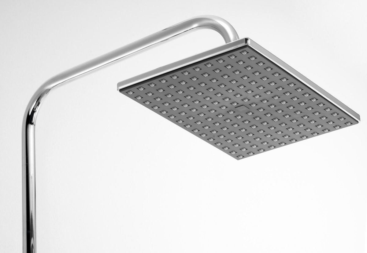 Aqualine TALIA sprchový sloup s termostatickou baterií, chrom, detail hlavové sprchy