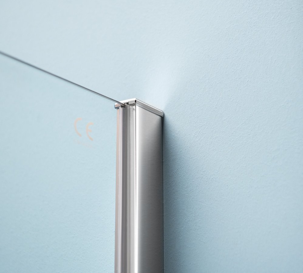 Polysan EASY třístěnný sprchový kout 800x1000mm, skládací dveře, L/P varianta, čiré sklo, detail profilu a skla