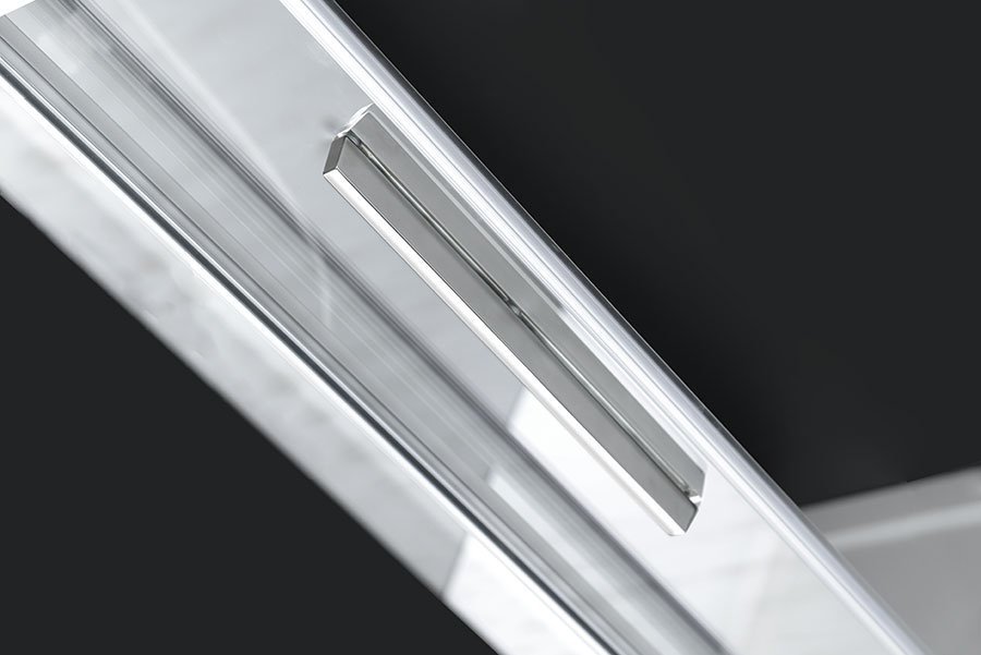 Polysan ALTIS posuvné dveře 1070-1110mm, výška 2000mm, čiré sklo, detail madla na skle