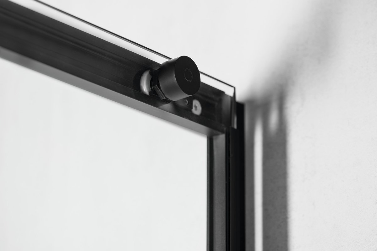 Polysan ALTIS BLACK obdélníkový sprchový kout 1400x800 mm, L/P varianta, detail posuvného kolečka