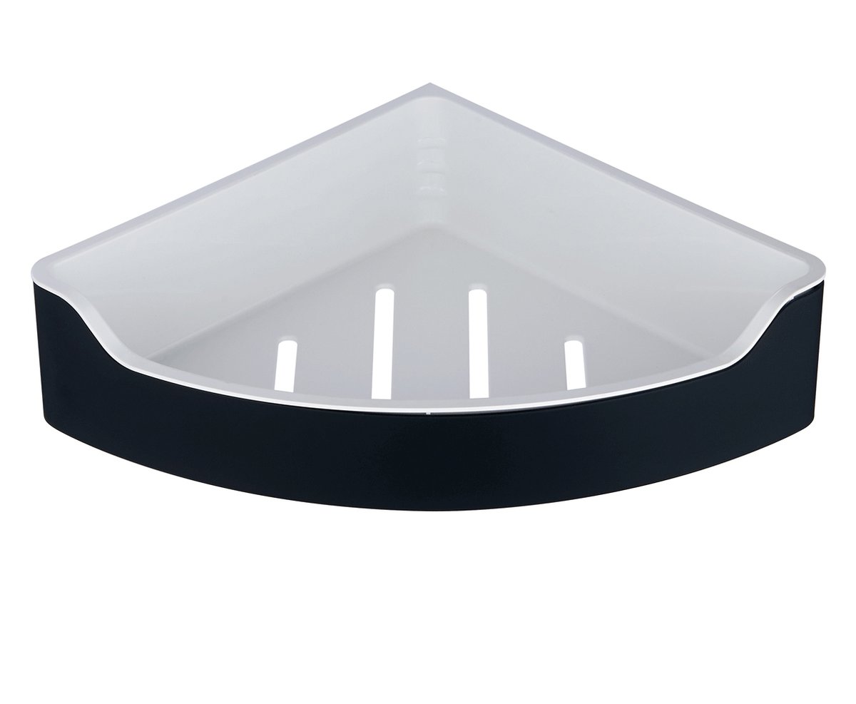 Aqualine SAMBA rohová polička do sprchy, 218x63x218mm, černá
