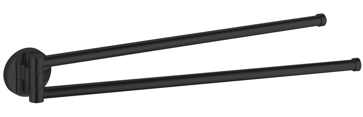 Aqualine SAMBA dvojitý držák ručníků otočný 450mm, černá