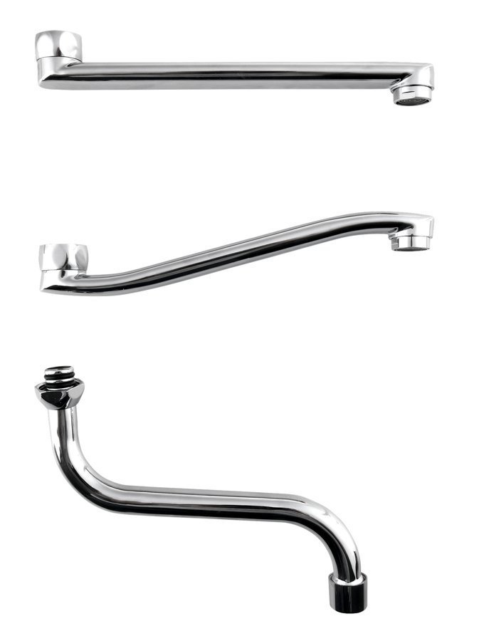 Aqualine AQUALINE 35 nástěnná baterie 3/4", rozteč 100mm, bez ramínka, chrom, varianty výtokových ramen