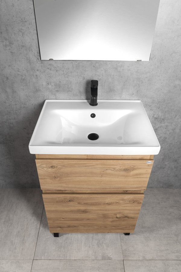 Aqualine SAVA 60 keramické umyvadlo nábytkové 60x46cm, bílá, v koupelně 2