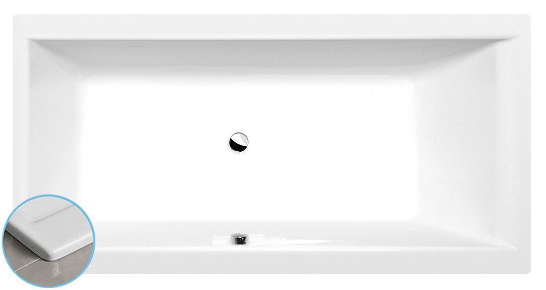 Polysan CLEO SLIM obdélníková vana 180x90x48cm, bílá