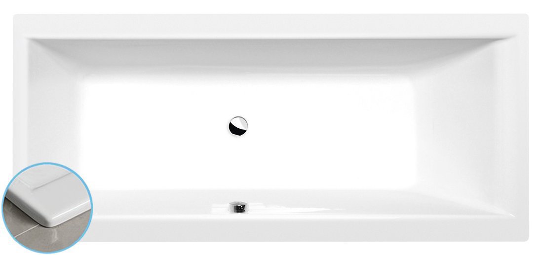 Polysan CLEO SLIM obdélníková vana 170x75x48cm, bílá
