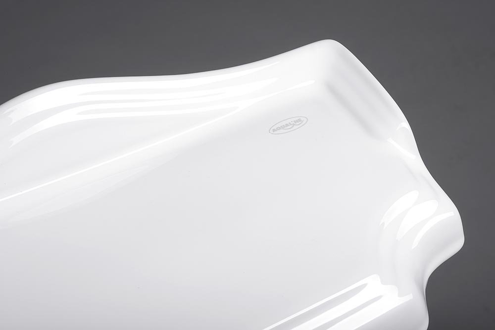 Aqualine ANTIK WC nádržka včetně splachovacího mechanismu, bílá, detail tvaru víka