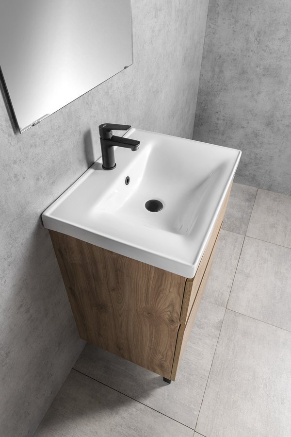 Aqualine ALTAIR umyvadlová skříňka 57x72,5x45cm, dub emporio, v koupelně