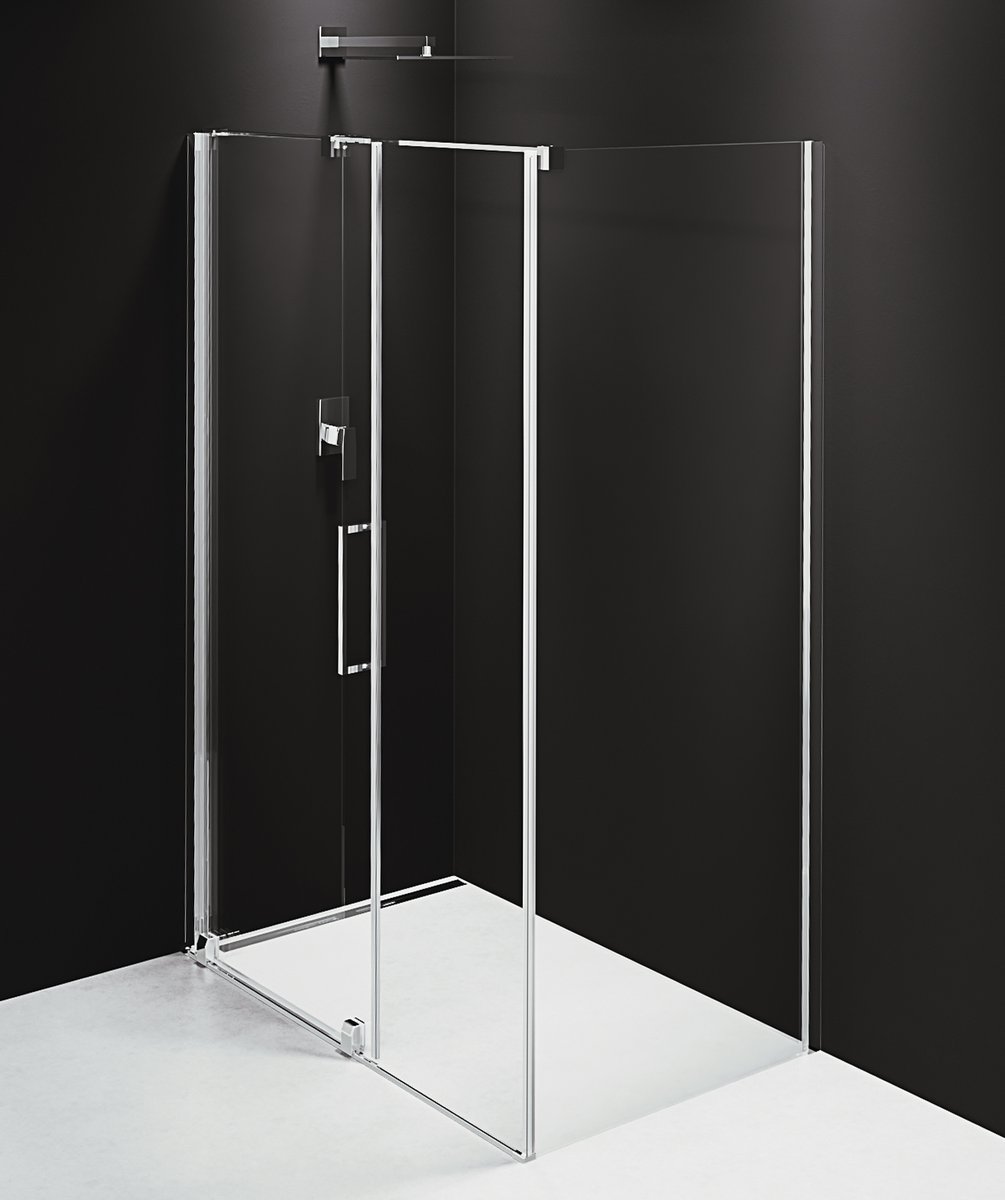 Polysan ROLLS obdélníkový sprchový kout 1600x800 mm, L/P varianta, čiré sklo, s otevřenými dveřmi