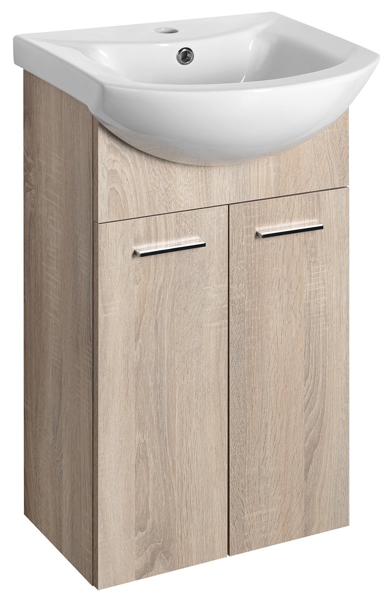 Aqualine ZOJA umyvadlová skříňka 41,5x74x25,3cm, dub platin