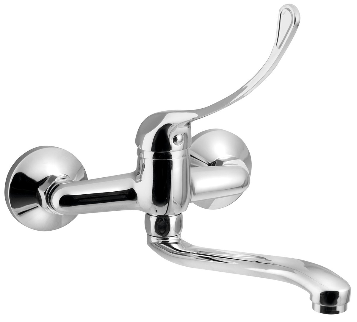 Aqualine AQUALINE 35 nástěnná baterie, lékařská páka, ramínko ploché zvýšené, 220mm, chrom
