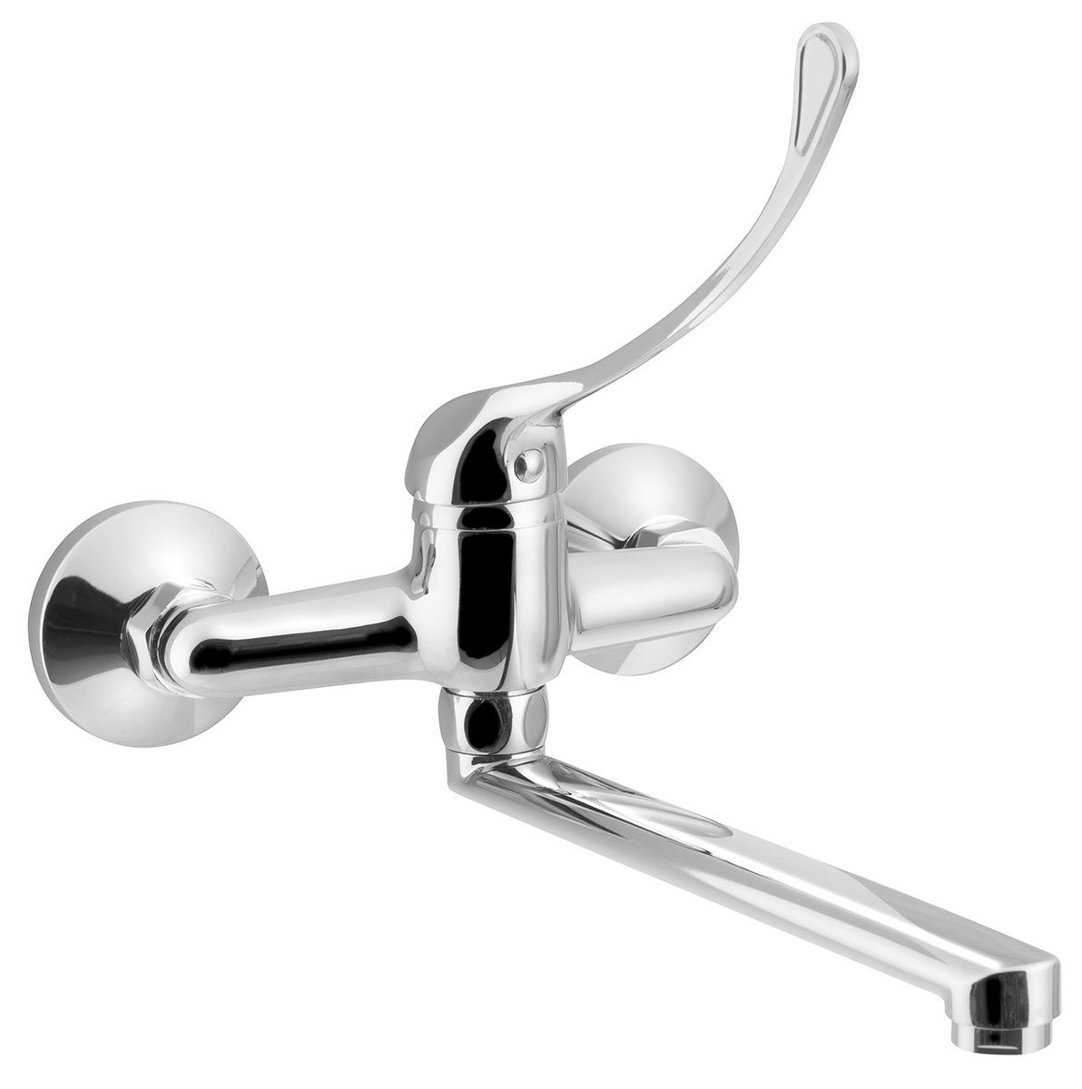 Aqualine AQUALINE 35 nástěnná baterie, lékařská páka, ramínko ploché, 220mm, chrom