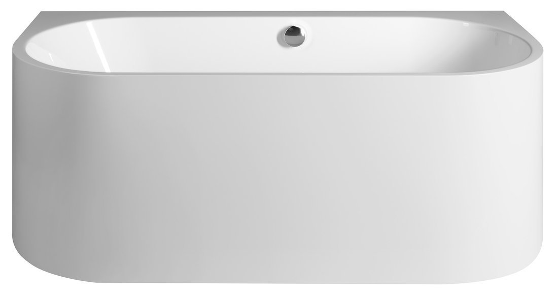 Polysan ASTRA DL MONOLITH nástěnná stojící vana 160x75x60cm, bílá, pohled zepředu