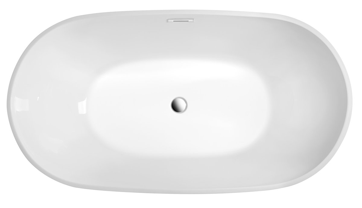 Aqualine DOURO volně stojící vana, 148x82cm, bílá, pohled shora