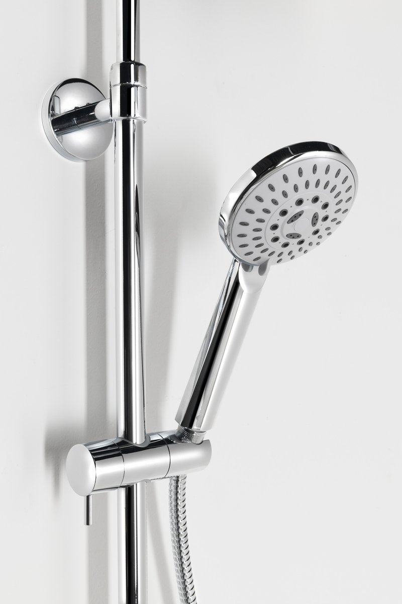 Aqualine FARRAO sprchový sloup s baterií a napouštěním, chrom, detail ruční sprchy