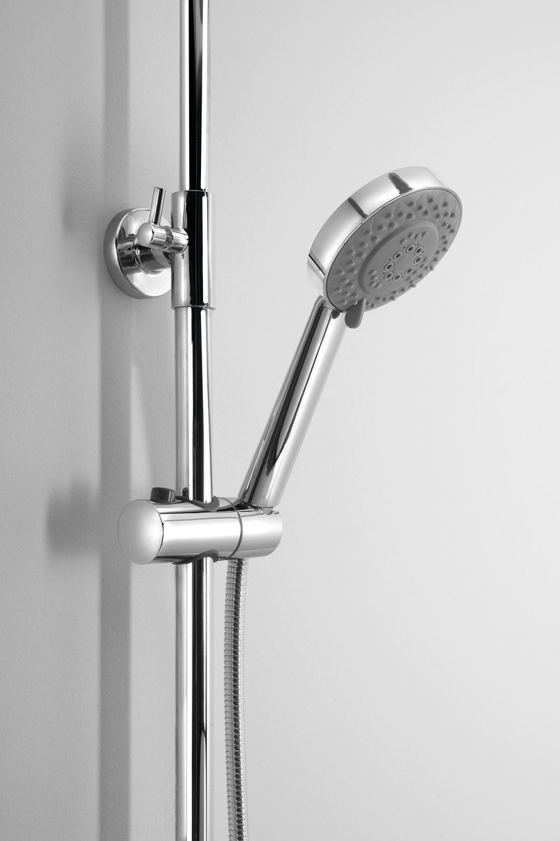 Aqualine LOTTA sprchový sloup s pákovou baterií, chrom, detail ruční sprchy