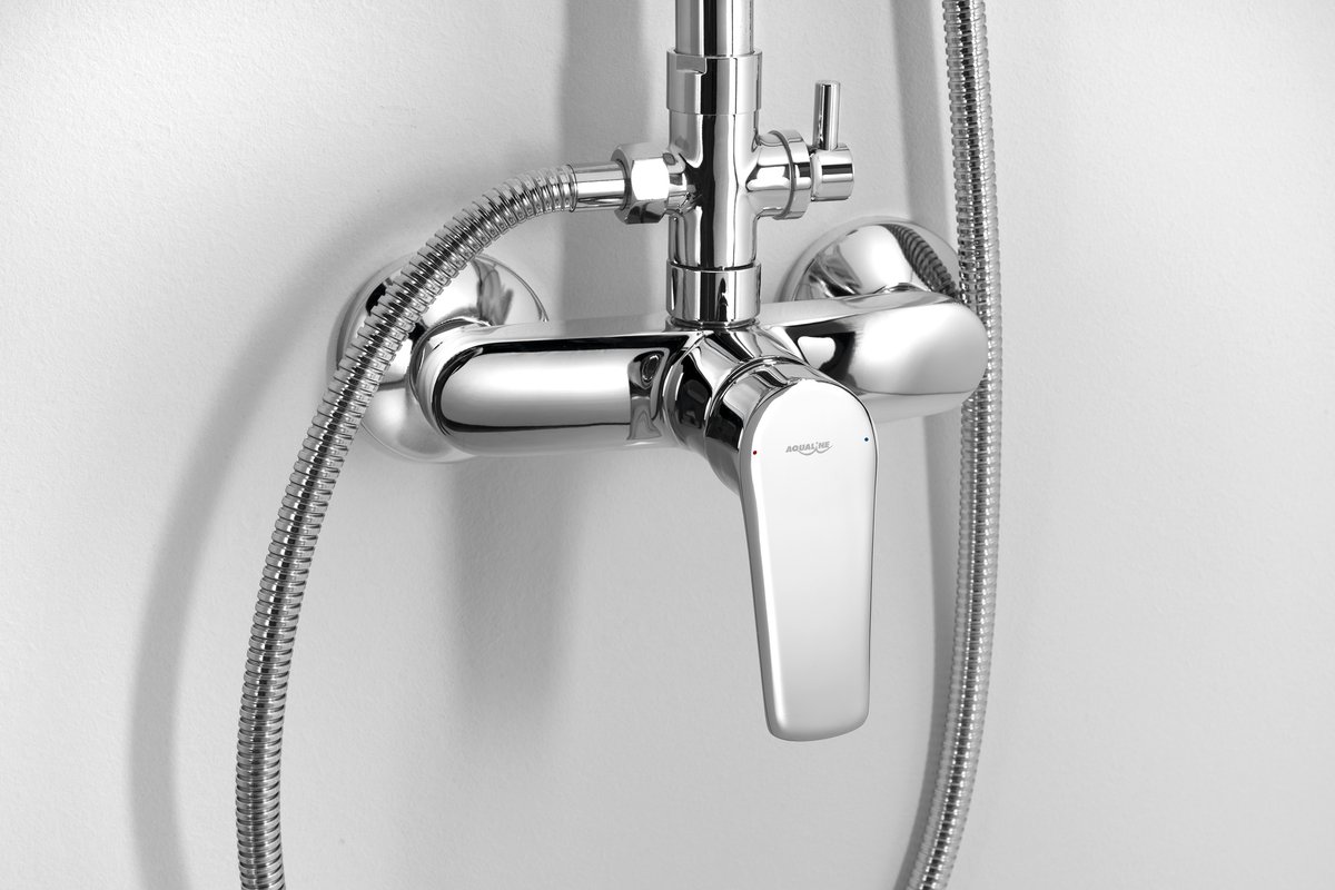 Aqualine LOTTA sprchový sloup s pákovou baterií, chrom, detail baterie