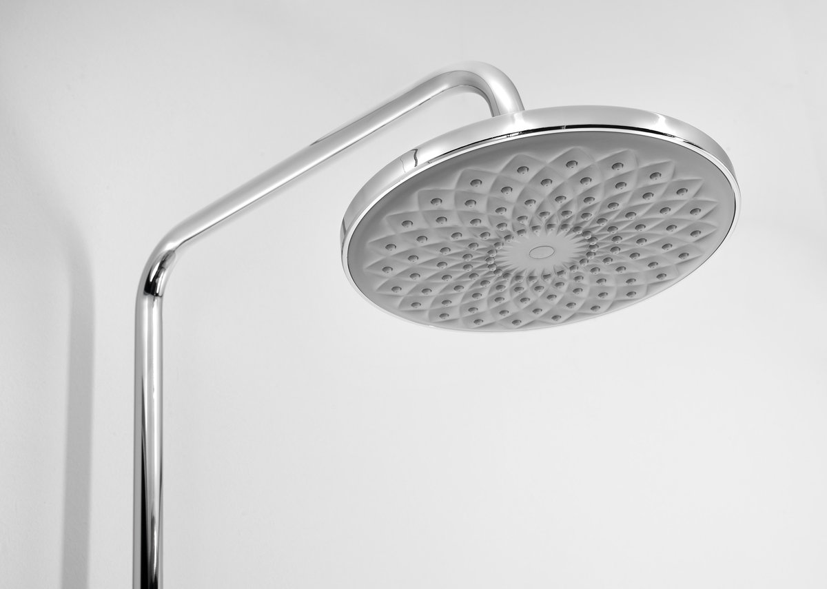 Aqualine LOTTA sprchový sloup s pákovou baterií, chrom, detail hlavové sprchy