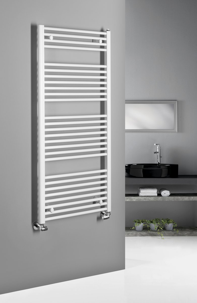 Aqualine DIRECT otopné těleso s bočním připojením 600x1320 mm, bílá, v koupelně
