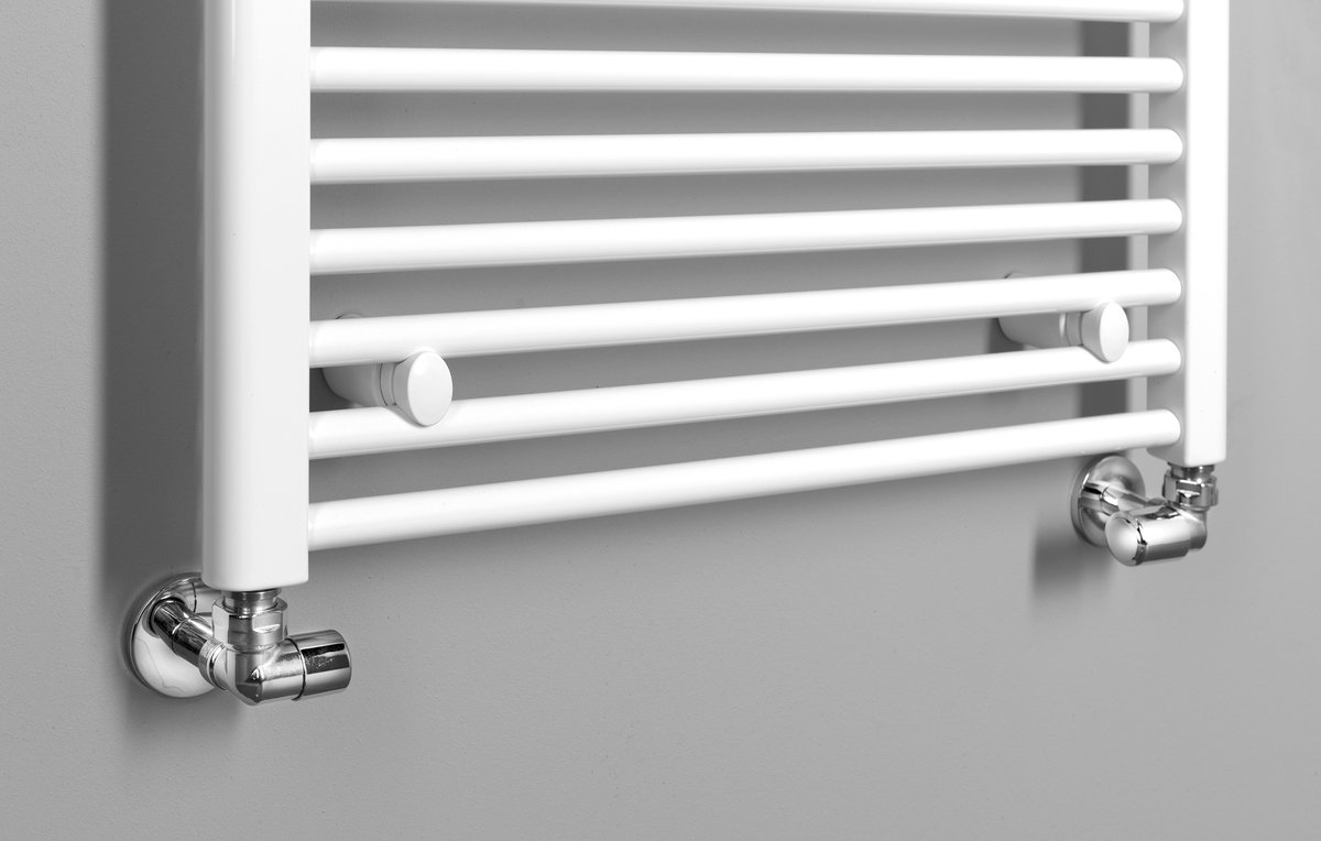 Aqualine DIRECT otopné těleso s bočním připojením 750x1320 mm, bílá, detail připojení