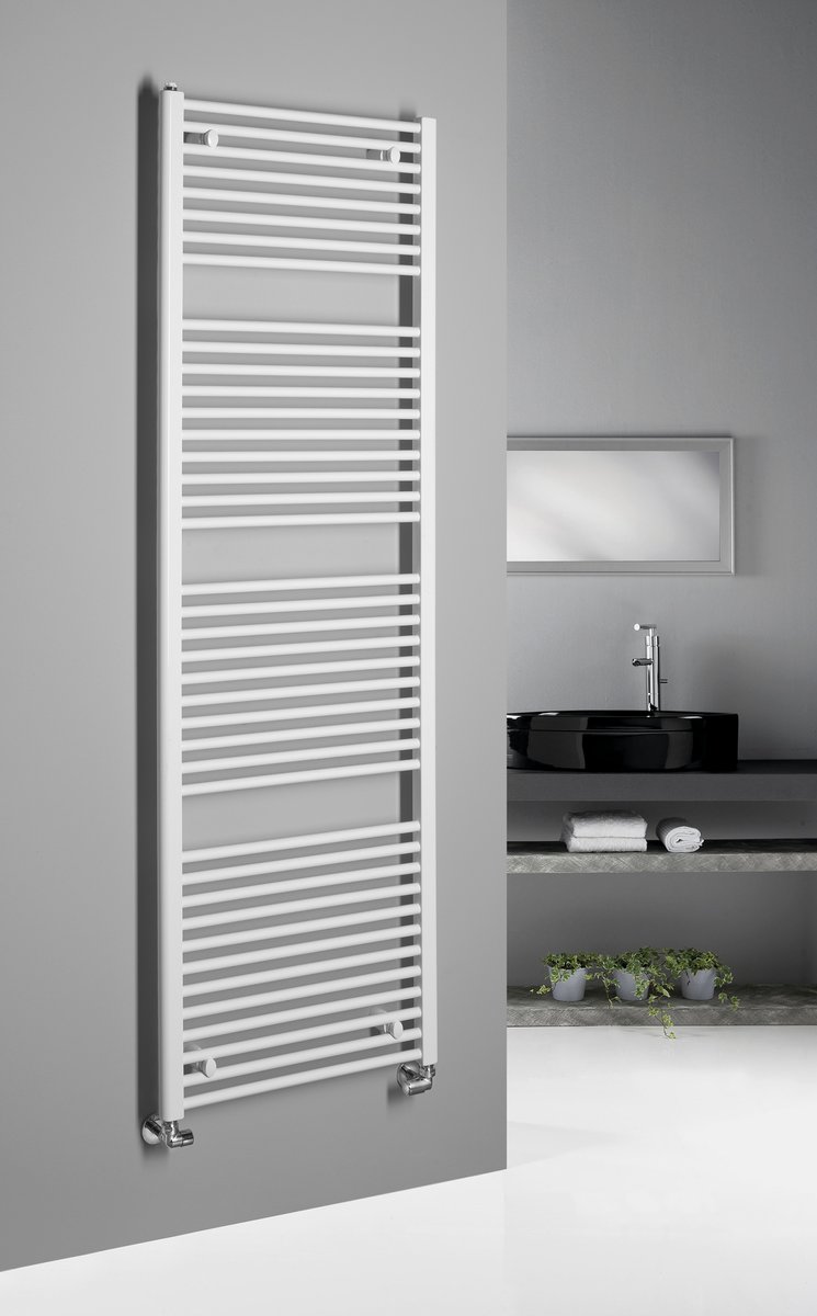 Aqualine DIRECT otopné těleso s bočním připojením 600x1850 mm, bílá, v koupelně