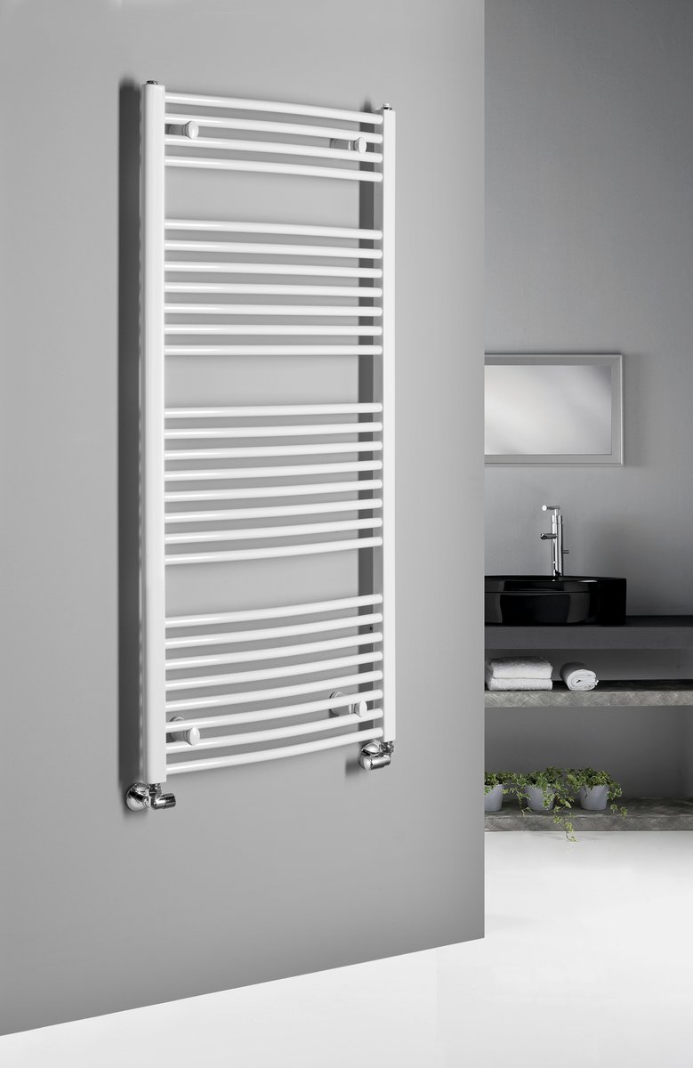 Aqualine ORBIT otopné těleso s bočním připojením 600x1320 mm, bílá, v koupelně