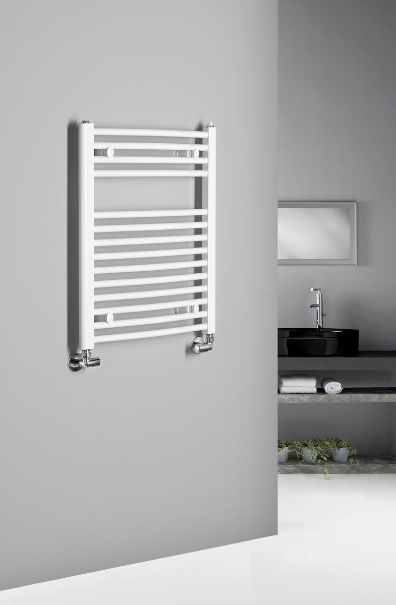 Aqualine ORBIT otopné těleso s bočním připojením 500x640 mm, bílá, v koupelně