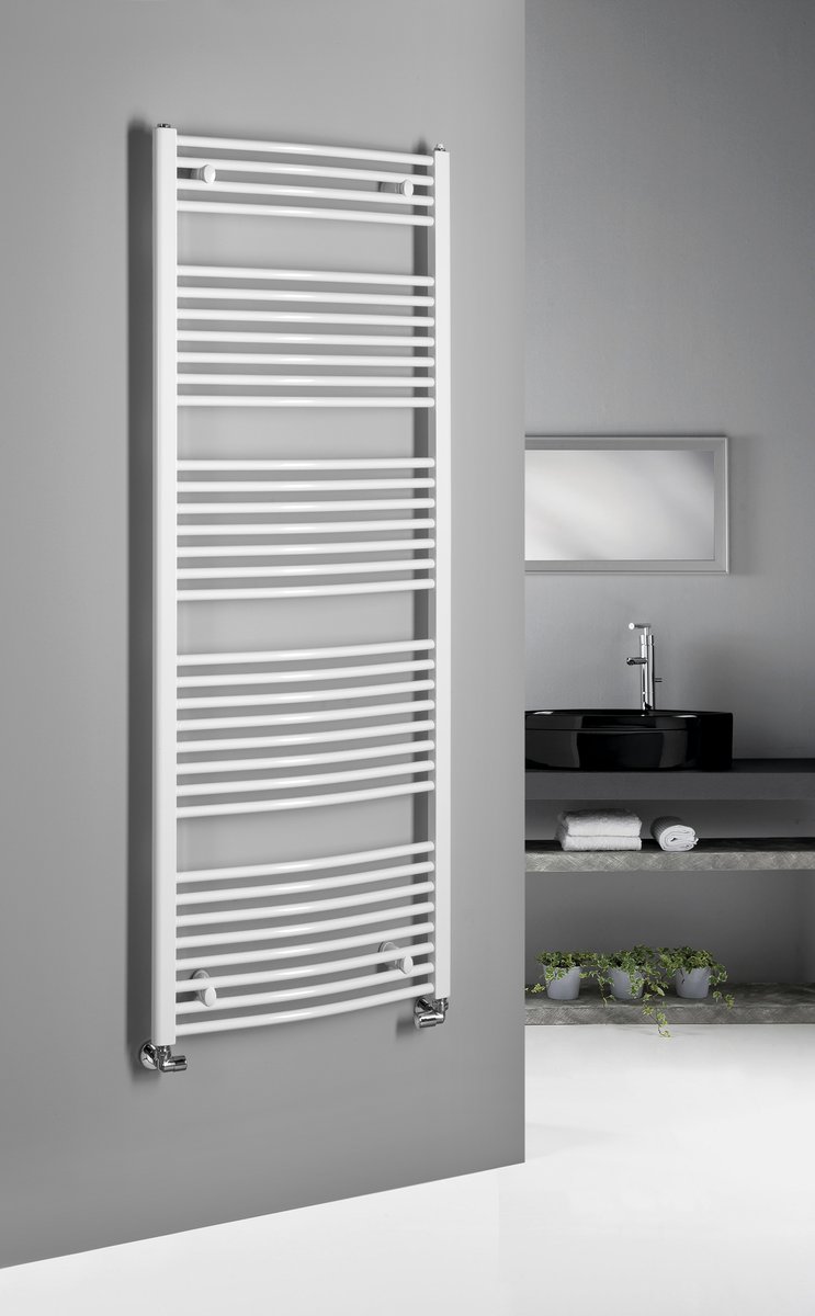 Aqualine ORBIT otopné těleso s bočním připojením 600x1680 mm, bílá, v koupelně