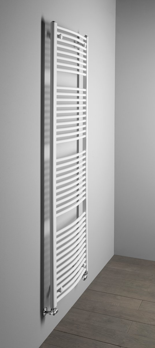Aqualine ORBIT otopné těleso s bočním připojením 600x1850 mm, bílá, pohled zboku