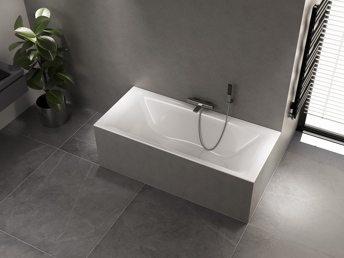 Polysan KALDERA SLIM obdélníková vana 180x80x40cm, bílá, v koupelně 3