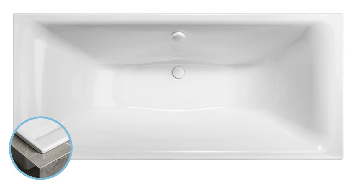 Polysan KALDERA SLIM obdélníková vana 180x80x40cm, bílá