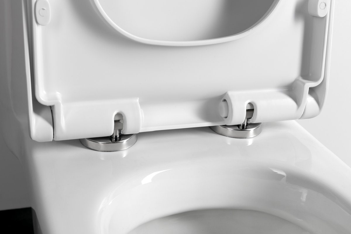 Aqualine PETIT WC kombi dětské, spodní/zadní odpad, bílá, detail úchytů sedátka