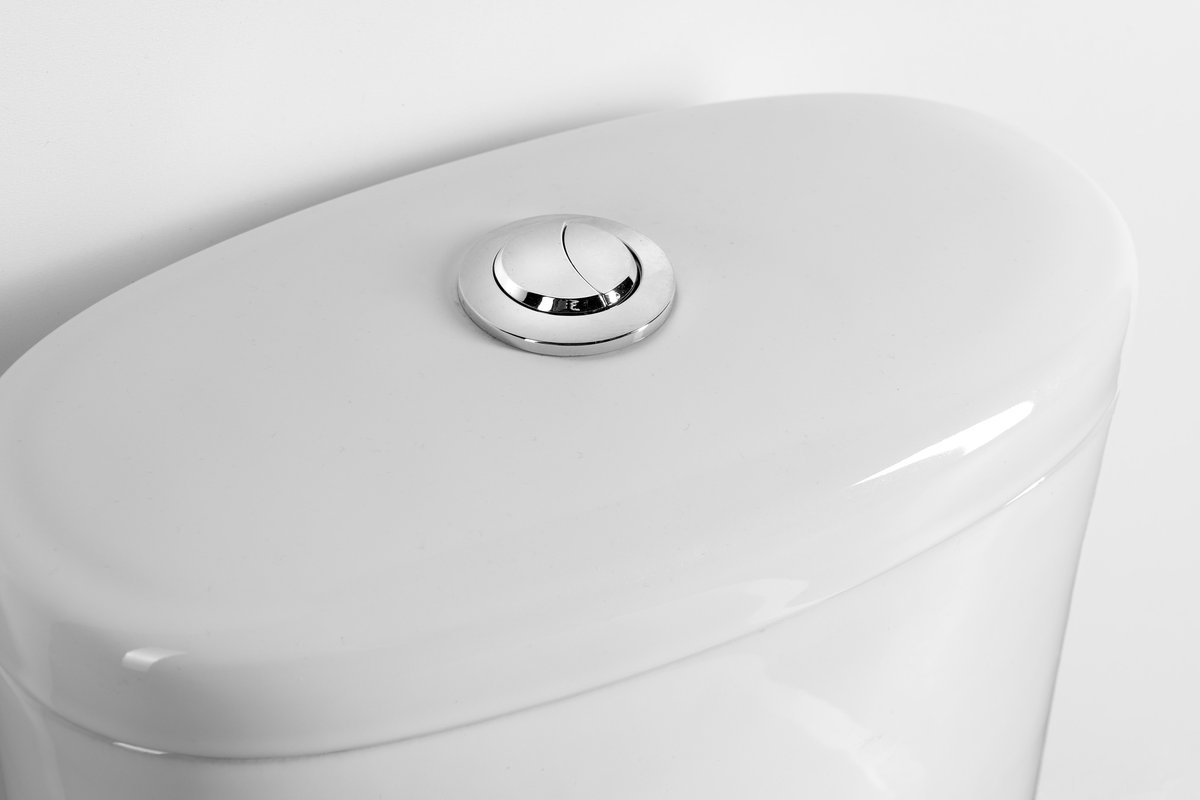 Aqualine PETIT WC kombi dětské, spodní/zadní odpad, bílá, detail splachovacího tlačítka