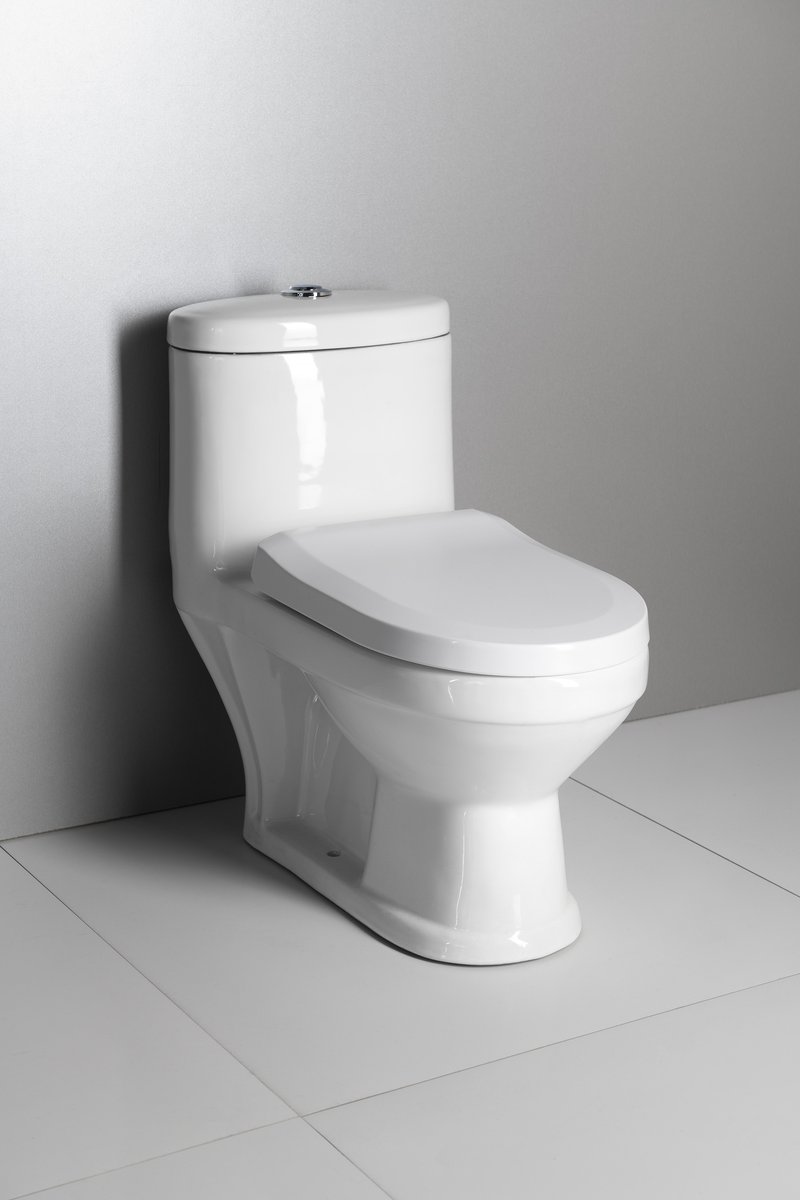 Aqualine PETIT WC kombi dětské, spodní/zadní odpad, bílá, v prostoru s dlažbou
