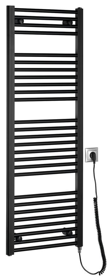 Aqualine DIRECT-E elektrické otopné těleso rovné 450x1320 mm, 400 W, černá