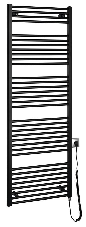 Aqualine DIRECT-E elektrické otopné těleso rovné 600x1680 mm, 800 W, černá
