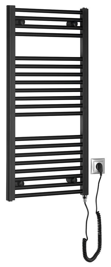 Aqualine DIRECT-E elektrické otopné těleso rovné 450x960 mm, 300 W, černá