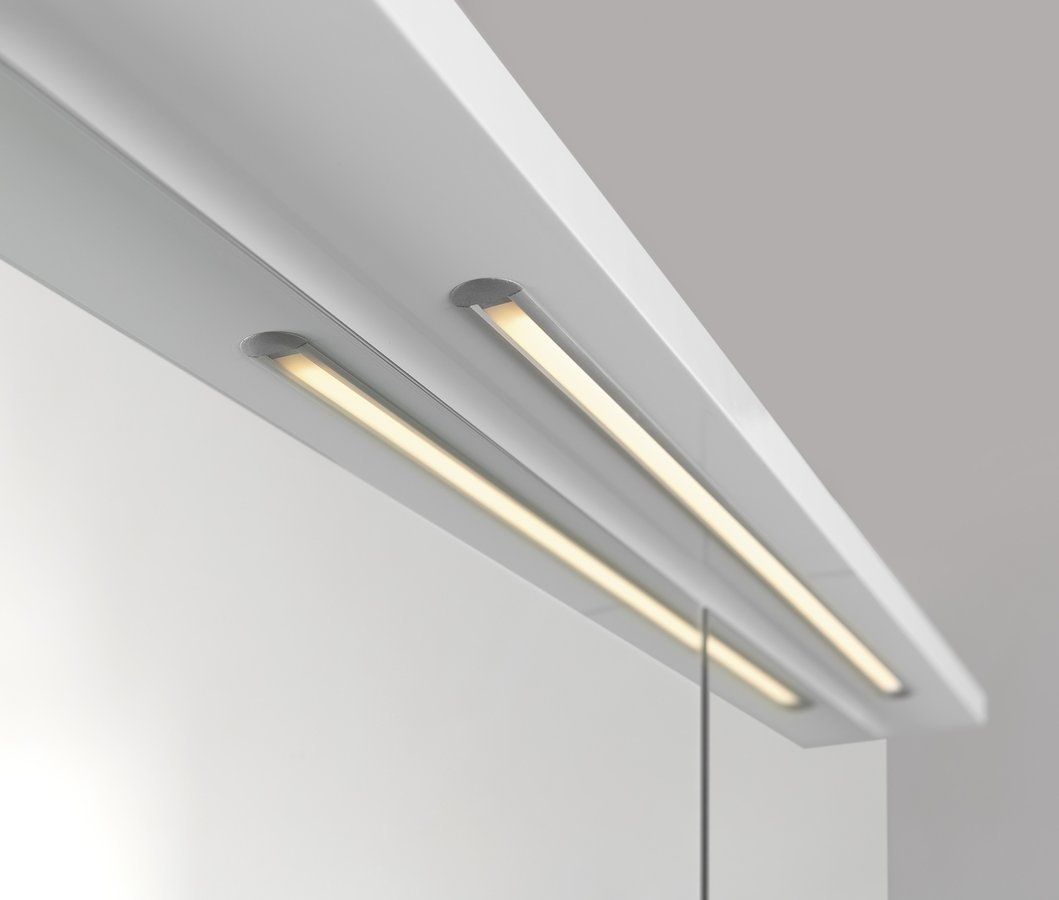 Aqualine KAWA STRIP galerka s LED osvětlením 80x70x22cm, bílá, detail LED osvětlení