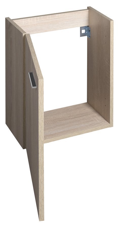 Aqualine ZOJA umyvadlová skříňka 39,5x50x22cm, dub platin, s otevřenými dvířky
