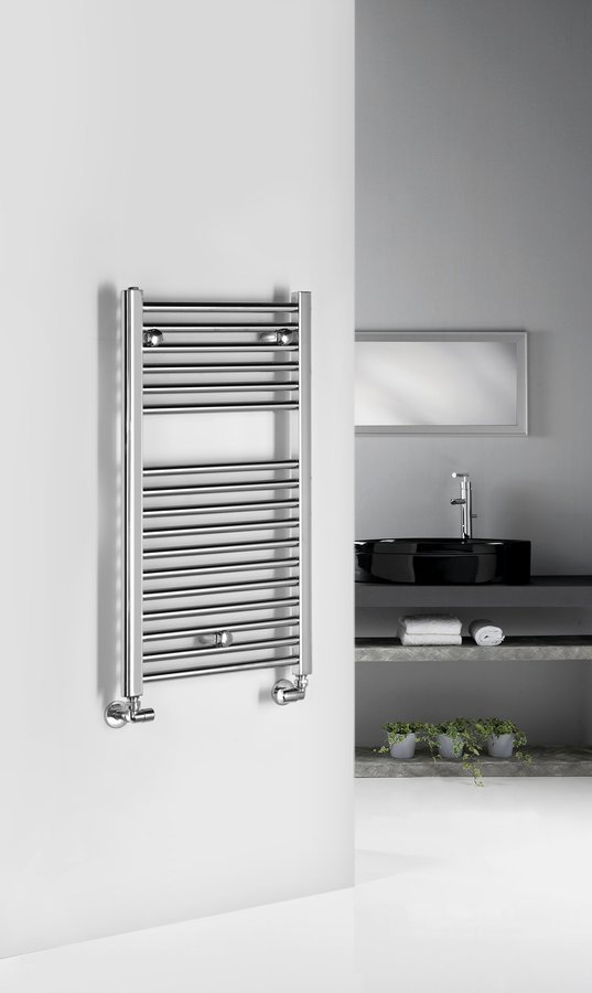 Aqualine ALYA otopné těleso rovné 450x803mm, chrom, v koupelně