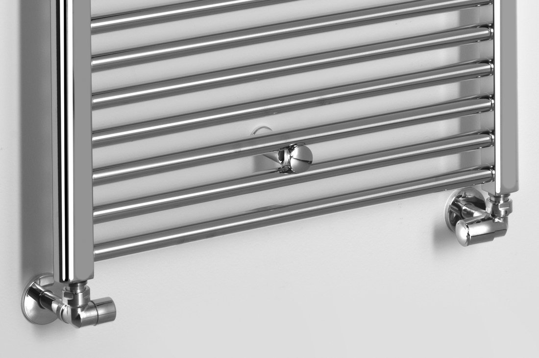 Aqualine ALYA otopné těleso rovné 600x1703mm, chrom, detail připojení