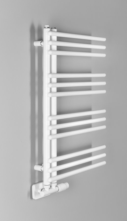 Aqualine POSEIDON otopné těleso 450x740mm, bílá, pohled zboku