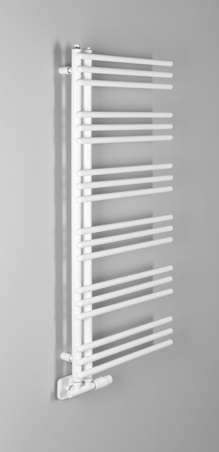 Aqualine POSEIDON otopné těleso 450x1140mm, bílá, na šedé stěně