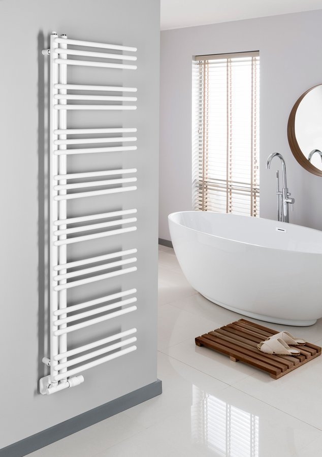 Aqualine POSEIDON otopné těleso 450x1540mm, bílá, v koupelně