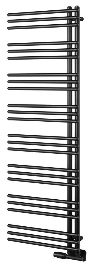 Aqualine POSEIDON otopné těleso 450x1540mm, černá mat, pohled zepředu